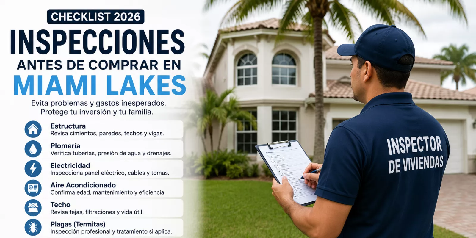 Checklist de Inspecciones antes de Comprar en Miami Lakes (2026)
